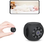 Camera Espion,1080P HD Mini Mini Caméra Micro de Surveillance WiFi,USB Vision Nocturne Caméra Video Sécurité,Hidden Caméra Cachée pour Magasin, Bureau, Intérieur, Extérieur,Noir.[G176]