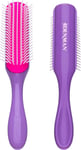 Denman Curly Hair Brush D3 (African Violet) 7 Row Styling Brush for Detangling