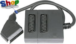 World  of  Data  Twin  Scart  Adapter -  2  Way  Scart  Lead  Cable  Splitter  A