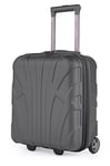 Suitline - Petite Valise 45x36x20 cm, Franchise de Bagages Easyjet Bagage à Main sous Le siège, Trolley de Cabine léger, 30 litres, Coque Rigide en ABS, Graphite