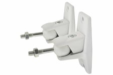 Pair Of Universal Hi Fi Surround Sound Speaker Brackets with 3 Swivel Arms White