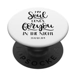 Citation de la Bible chrétienne My Soul Longs For You In The Night PopSockets PopGrip Interchangeable