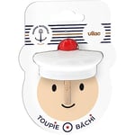 Vilac - Toupie Bâchi - Marine Nationale - Jouet en Bois - Jeu d'Adresse - Toupie avec Coiffe d'un Matelot - Blanc et Rouge - pour Enfants à Partir de 3 Ans