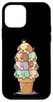 Coque pour iPhone 12 mini Cute Puppy Ice Cream Stack Cartoon Dogs