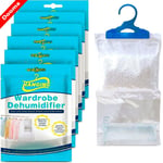 12 Hanging Wardrobe Dehumidifier Bags Damp Mould Moisture Mildew Condensation