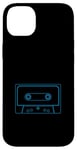 Coque pour iPhone 14 Plus Contour de cassette en bleu Old Tech nostalgique