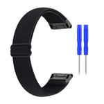 Elastiskt Nylonarmband Garmin Fenix 8 47mm svart