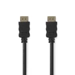 Nedis High Speed ​​HDMI ™ kabel med Ethernet | HDMI™ Kontakt | HDMI™ Kontakt | 4K@30Hz | ARC | 10.2 Gbps | 7.50 m | Rund | PVC | Svart | Blister