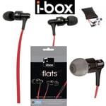 Flats i-Box Handsfree Earphones Headphones Earbuds with Mic for Samsung iPhone