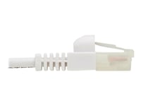 Eaton Tripp Lite Series Safe-It Cat6a 10G Snagless Antibacterial Slim Utp Ethernet Cable (Rj45 M/M), White, 5 Ft. (1.52 M) - Nätverkskabel - Rj-45 (Hane) Till Rj-45 (Hane) - 1.5 M - Utp - Cat 6A - Hakfri, Tvinnad - Vit