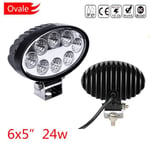 6x phares de travail 24W LED projecteur Work light 12V 24V 4X4 chantier suv quad