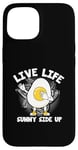 Coque pour iPhone 15 Œufs drôles de nourriture Pun Live Life Sunny Side Up