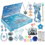 Barnens Frost-Adventskalender Frost Prinsessa Väska Smycken 24 Dagar Nedräkning Kalendrar Blind Box Julgåva Set