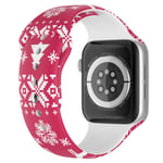 Silikonarmband med Julmotiv Apple Watch 40mm snöflinga