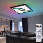 Plafonnier Luminaire de Salon Arc-en-Ciel Tdc Télécommande RGB LED