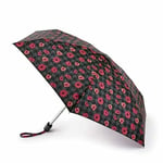 Parapluie avec 2 Petits Motifs Pieds-de-Poule et Coquelicots