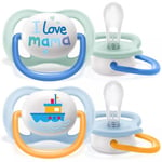 Philips Avent Ultra Air sucette 0-6 m Garçon, 2 pieces