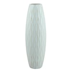 Stonebriar SB-5076B Vase en Bois texturé Vintage, Bleu océan pâle, 30,5 cm