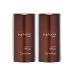 2-pack Calvin Klein Euphoria For Men Deostick 75ml Transparent