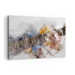 Impression sur Toile 100x70cm Tableaux Image Photo guitare musique Decoration