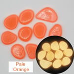 Charbon Shoous Glow in Dark Peays l,Décoration de jardin,Poisson décoratif extérieur,Précieux,Galets,Roches,Aquarium,Mix Document - Type Pale Orange-100 pieces