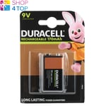 Duracell Rechargeable 9V Battery 6HR61 DC1604 170mAh NiMH Transistor 1BL New