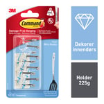 Command™ små clear trådkroker med clear strips, value pack 17067clr-9