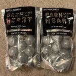 2 Packs of 10 Dark Like My Heart Bath Bombs. 10 x 15g Per Bag. New. Free P&P