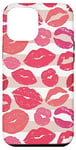 iPhone 12 Pro Max Cute Pink Lips Print Lipstick Kiss Pattern Case