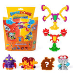 SUPERTHINGS Mutant Battle Series – Pack of 6. Includes 4 SuperThings (1 silver captain) and 2 Exoskeletons. Pack 3 of 6