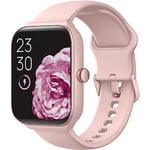 TOOBUR Montre Connectée Femme avec Alexa et Podometre, 1,95" Smartwatch Motre Sport avec 100 Sports,Repondre Appel et Cardiofrequencemetre,Étanche IP68 Natation,Compatible avec iOS et Android Rose