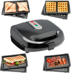 Sensio Home Multi Functional 3 in 1 Stylish Waffle, Deep Fill Sandwich, Panini o