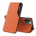 COQUE pour Apple iPhone 14 Pro Max Couverture,Petit écran Intelligent côté, de Protection pour téléphone, de téléphone Ultra Mince en TPU Antichoc pour Apple iPhone 14 Pro Max-Orange