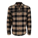 Simms Gallatin Flannel Shirt Cork Buffalo Check Plaid - S