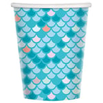 Amscan 9914385-66 - Mermaid Tales Kids Birthday Party Paper Cups - 8 Pack