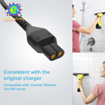 Charging Cable Lead For Karcher Window Vacuum Cleaner Vac Charger  for WV50, WV1