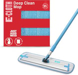 E-Cloth Balai en Microfibre pour Nettoyage des sols, idéal pour Le parquet, Le stratifié, Le carrelage et Les sols en Pierre, Lavable et réutilisable, avec poignée télescopique, Bleu et Argent, 1