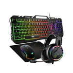 Spirit of Gamer PRO MKH5 clavier Souris incluse USB AZERTY Français Noir - Neuf