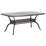 Table de jardin Métal Marron foncé LIZZANO