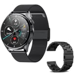 RUMOCOVO Montre connectée de Sport pour hommes et femmes, avec moniteur de fréquence cardiaque et d'activité physique, Bluetooth, appel, étanche, pour Android et IOS Z141