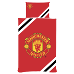 Manchester United FC Core Stripe Påslakan Set Enkelsäng Röd/Gul/Svart Red/Yellow/Black Single