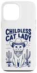 Coque pour iPhone 13 Pro Max Chat Cowboy sans enfant Cat Lady For Kamala Election Voting