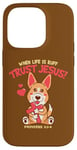 Coque pour iPhone 14 Pro When Life is Ruff Trust JESUS! - Jeu de mots amusant - Cadeau chrétien