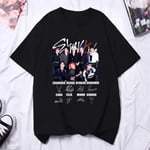 Stray Kids Tryckta Dam T-shirts Herr Oversized Casual Kortärmad T-shirt Harajuku Unisex Tees Toppar Kläder TL3272-Svart TL3272-Black M TL3272-Black M