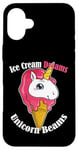 iPhone 16 Plus Ice Cream Dreams Unicorn Beams Sweets Magical Treat Case