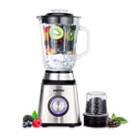 2 in 1 Food Jug Glass 1.5L Smoothie Blender Coffee/Spice Grinder Ice Crusher