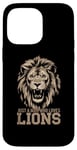 Coque pour iPhone 14 Pro Max Visage de lion drôle Meme Lions Citations Just A Man Who Loves Lions