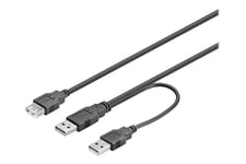 DELTACO USB2-16 - USB-kabel - USB till USB - 30 cm