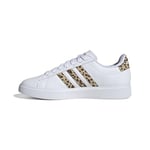 adidas Femme Grand Court 2.0 Shoes Chaussures, Cloud White Magic Beige Mat Or, 43 1/3 EU