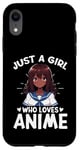 Coque pour iPhone XR Just a Girl Who Loves Anime Merch Afro-Américain Afro